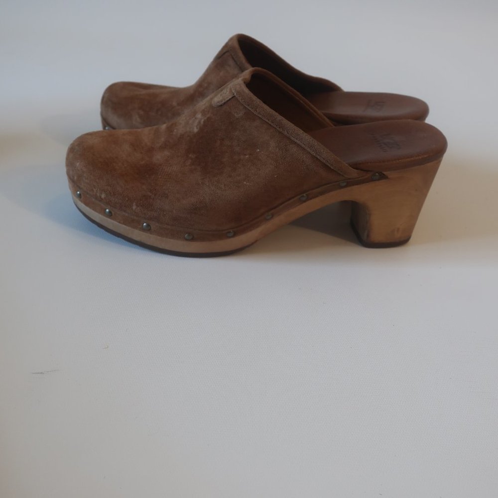 UGG Brown Suede Clog Mules size 7 - Picture 4 of 7
